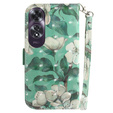 Flip case for Oppo A60, Wallet, Flowers white