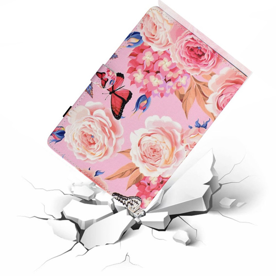 Case for Lenovo Tab M10 Plus 10.6 Gen 3 125F/128F, flowers and butterfly
