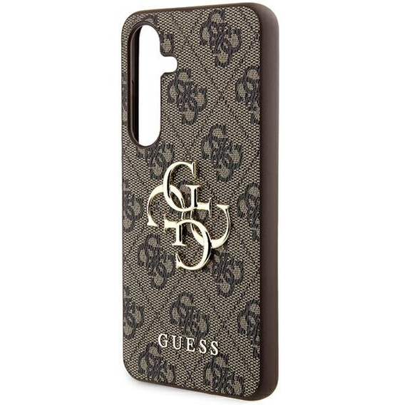 GUESS Case for Samsung Galaxy A55, 4G Big Metal Logo, brown