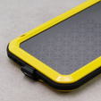 Love Mei Case for iPhone 12, armored with glass, yellow