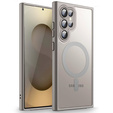 Case for Samsung Galaxy S25 Ultra, for MagSafe, ERBORD Matt Case, titanium grey + Screen Glass