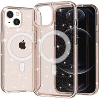 Case for iPhone 14 Plus, Glittery, for MagSafe, gold