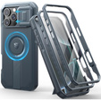 Armored case for iPhone 16 Pro Max, Dexnor CamProtect MagSafe, blue (Two frames)