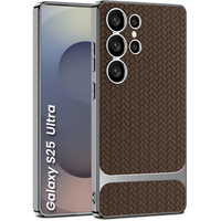 Case for Samsung Galaxy S25 Ultra, GKK Woven Leather, coffee