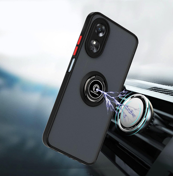 Case for Oppo A78 4G, Frosted Ring, black