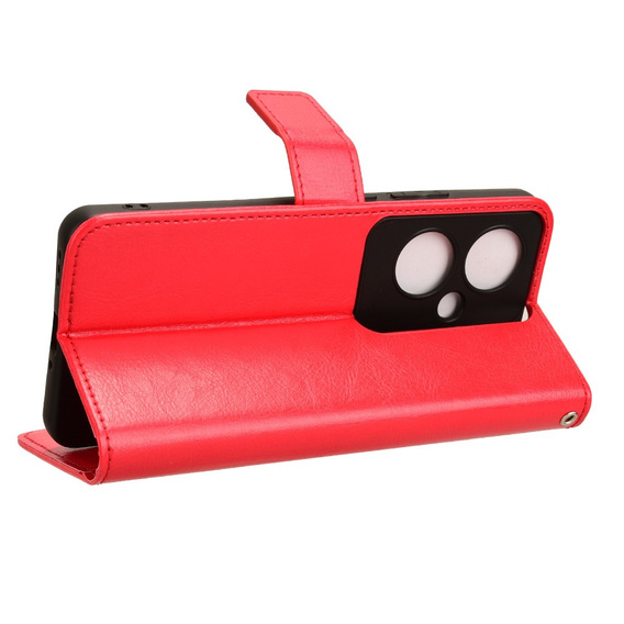 Flip case for Oppo Reno 11F 5G, Crazy Horse Wallet, red