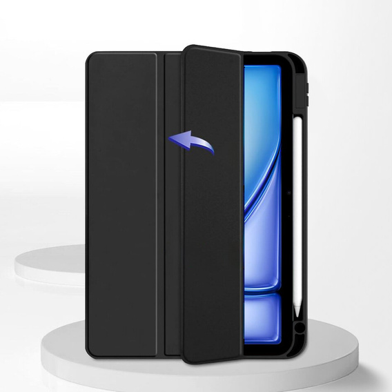 Case for Apple iPad Air 11" 6 gen. 2024 (A2902, Smartcase Hybrid, with stylus space, black