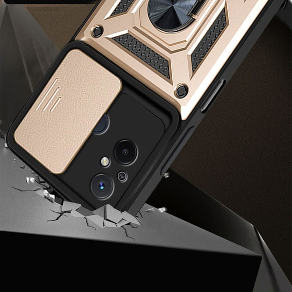 Case for Xiaomi Redmi 12C, CamShield Slide, gold