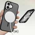 Matt Case for iPhone 17, for MagSafe, translucent black