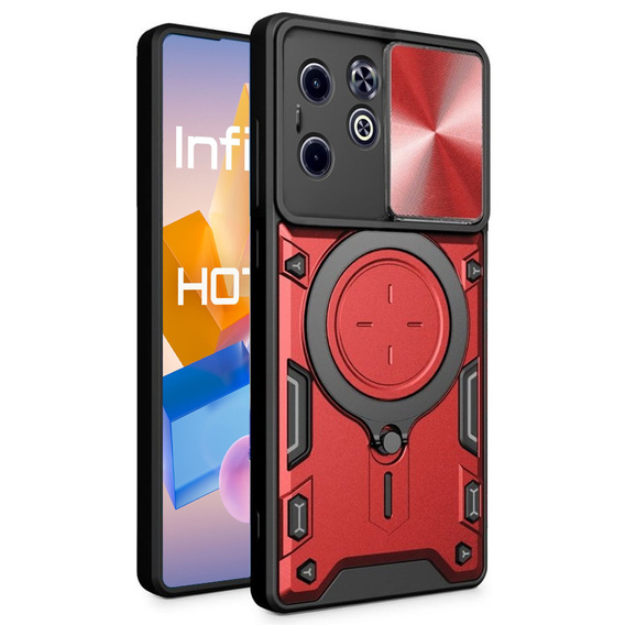 Armor case for Infinix Hot 40i, CamShield Slide, red