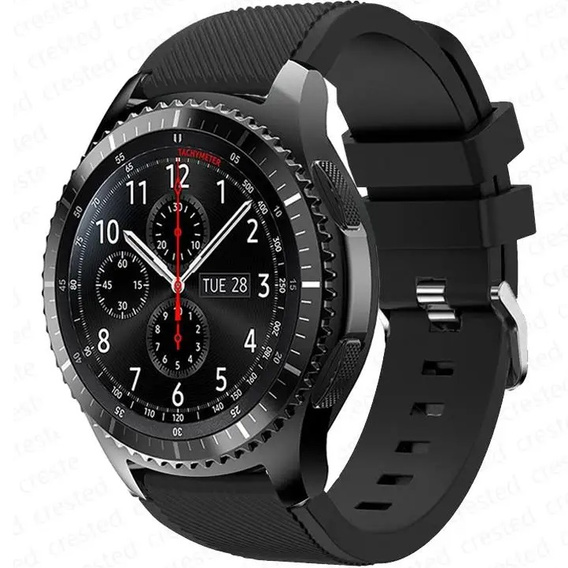 Silicone strap Twill Texture 22mm, Black