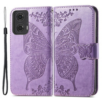 Flip case for Motorola Moto G24 / G24 Power / G04, Butterfly, purple
