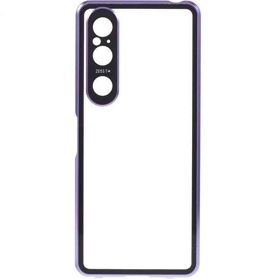 Case for Sony Xperia 1 V, Magnetic Dual Glass, purple