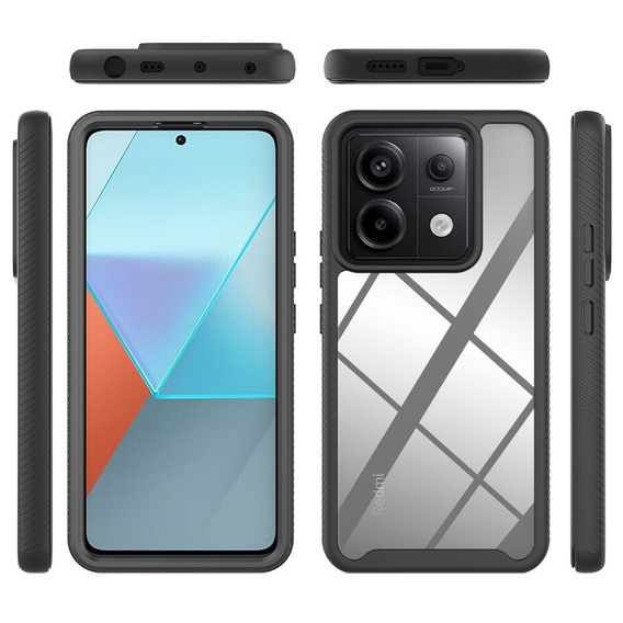 Case for Xiaomi Redmi Note 13 Pro 5G, Shockproof, with film, black