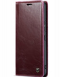 CASEME flip case for Samsung Galaxy A53 5G, Waxy Textumaroon, maroon