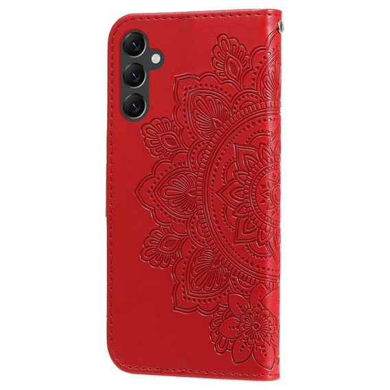 Flip case for Samsung Galaxy A14 4G/5G, Mandala Flower, red
