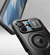 Armored case for iPhone 16, Dexnor CamProtect MagSafe, black (Two frames)