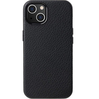 MELKCO case for iPhone 15 Plus, leather for MagSafe, black