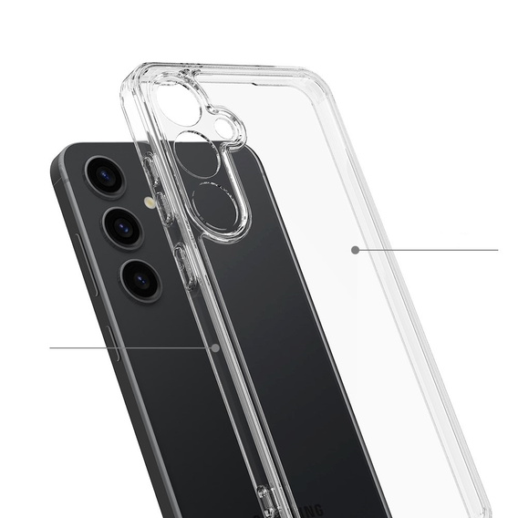 Case for Samsung Galaxy S24, Fusion Hybrid, with camera protection, transparent