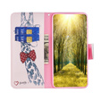 Flip case for Motorola Edge 40 Neo, Wallet, giraffe, pink