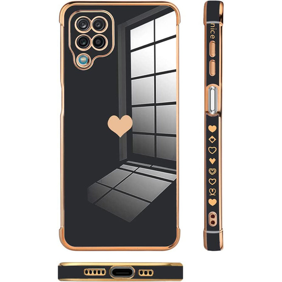 Case for Samsung Galaxy A12 / M12 / A12 2021, Electro heart, black