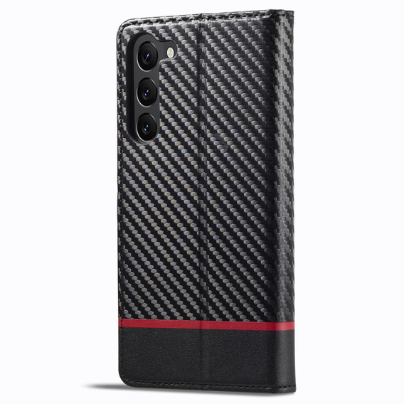 Flap case for Samsung Galaxy S24, Carbon LC.IMEEKE, black