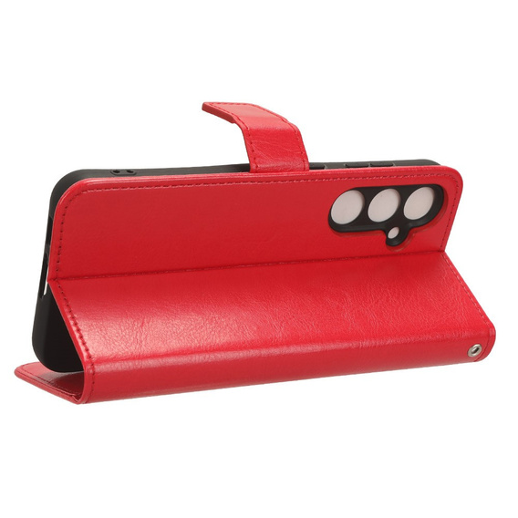 Flip case for Samsung Galaxy A26, Crazy Horse Wallet, red