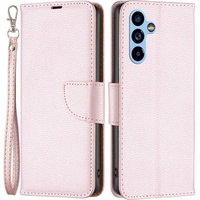 Flip case for Samsung Galaxy A54 5G, Wallet Litchi Magnet, pink rose gold