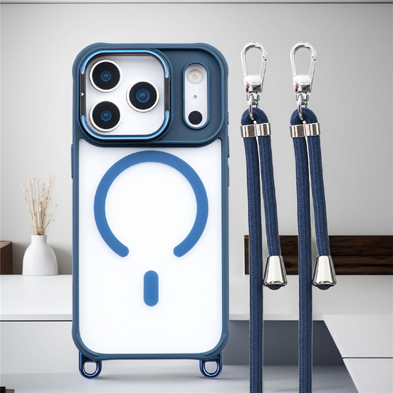 Case with stand and detachable lanyard, for MagSafe for iPhone 17 Pro Max
