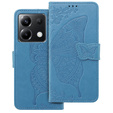 Flip case for Xiaomi Poco X6 5G, Butterfly, blue