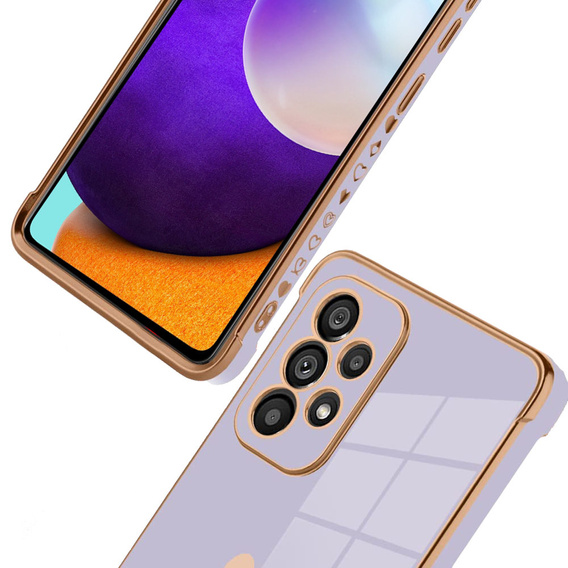 Case for Samsung Galaxy A52/A52S, Electro heart, purple