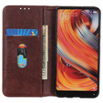 Case for OnePlus 12 5G, Wallet Litchi Leather, brown