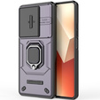 Case for Xiaomi Redmi Note 13 5G, KickStand Camera Lens, purple