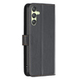 Flip case for Samsung Galaxy A25 5G, BINFEN Wallet, black + 9H glass