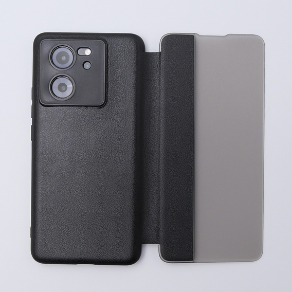 Case for Xiaomi 13T / 13T Pro, with Side View flap, black