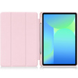Case for Samsung Galaxy Tab S10 FE+ Plus, Smartcase with stylus space, pink