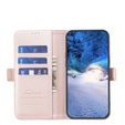 Flip case for Samsung Galaxy A15, BINFEN Wallet, rose gold + 9H glass