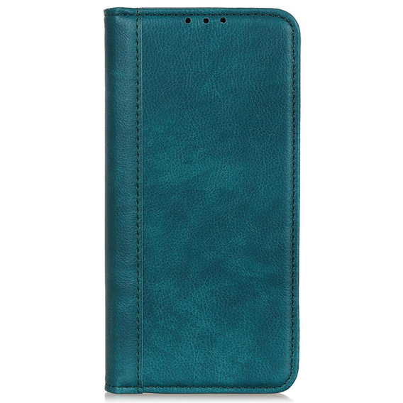 Case for Samsung Galaxy S24, Wallet Litchi Leather, green