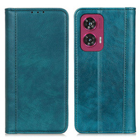 Flip case for Motorola Edge 50 Fusion 5G, Split Leather, green