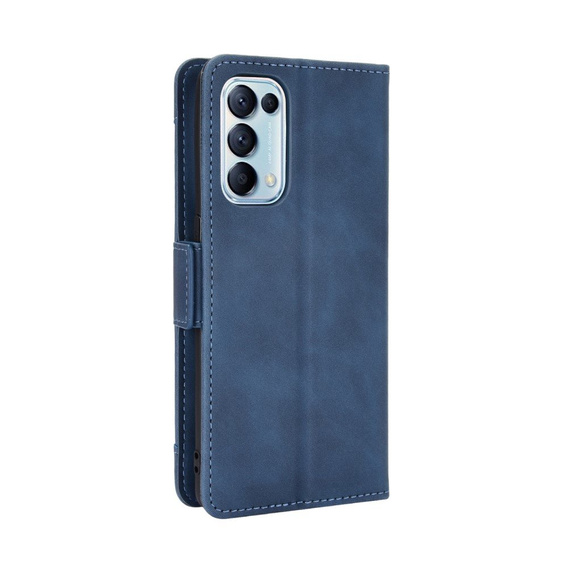 Flip case for Oppo Reno 5 5G, Card Slot, blue