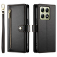 Flip case for Xiaomi 14T, Wallet Zipper Pocket, black