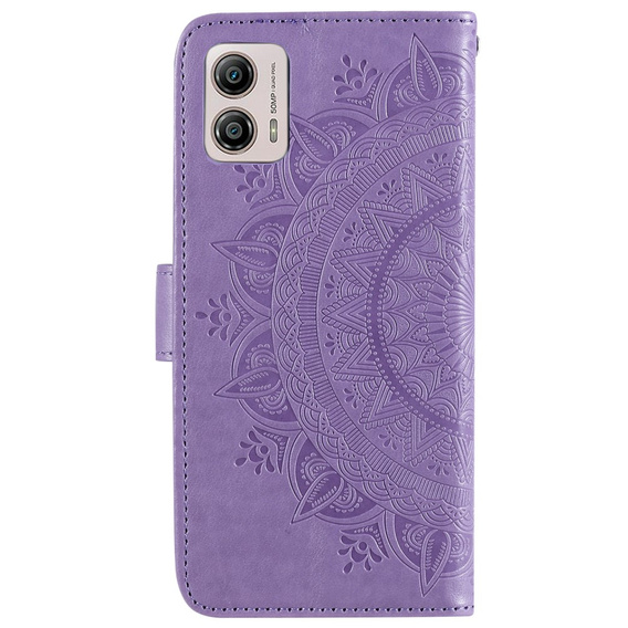 Flip case for Motorola Moto G53 5G, Mandala, purple