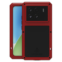 Love Mei Case for Xiaomi 15, armored with glass, red