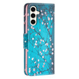 Flip case for Samsung Galaxy S23 FE, Wallet, Sakura blue