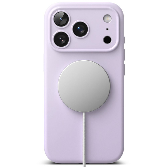 Ringke Case for iPhone 17 Pro Max, Silicone Magnetic MagSafe, Light Purple