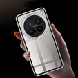 Case for Vivo X200 Pro 5G, Magnetic Dual Glass, silver