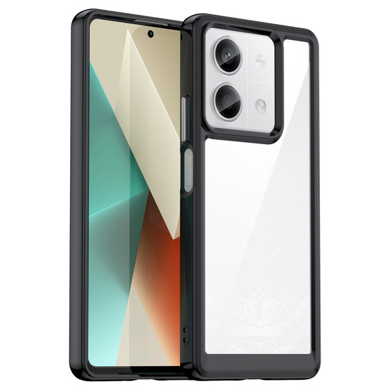 Case for Xiaomi Redmi Note 13 5G, Fusion Hybrid, transparent / black