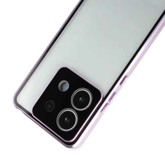 Case for Xiaomi Redmi Note 13 Pro 5G, Magnetic Dual Glass, purple