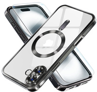 Case for iPhone 16 Plus, Electro MagSafe, black + Screen Glass