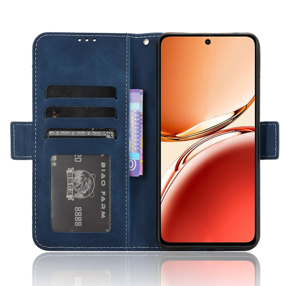 Flip case for Oppo Reno 12FS / 12F, Card Slot, dark blue